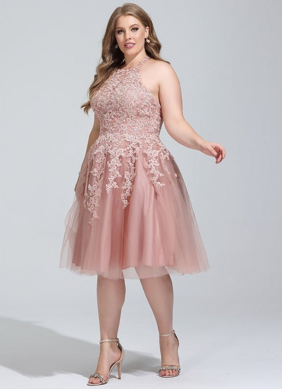 Robe Trapèze Lueur Rosée - gallery 8