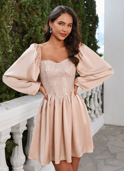 Robe Trapèze Glamour Pailleté