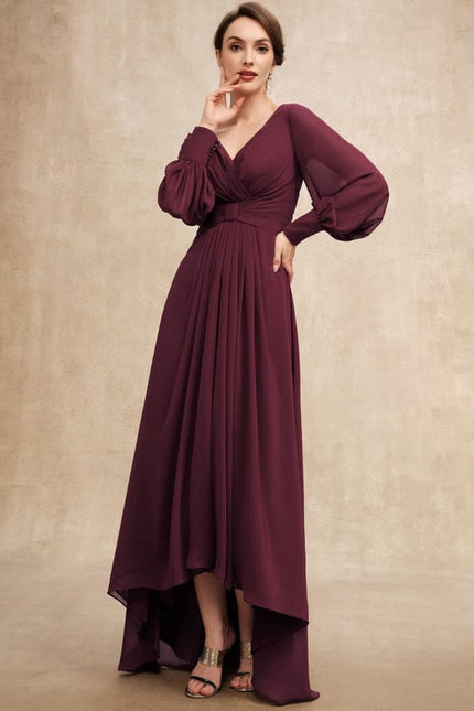 Robe Trapèze Violet Élégant Fluidité - gallery 2