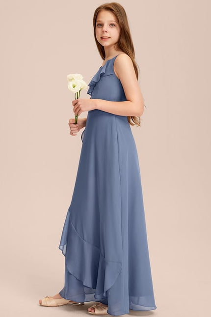 Robe Trapèze Bleu Céleste Aérien - gallery 4