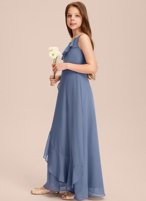 Robe Trapèze Bleu Céleste Aérien - gallery 4
