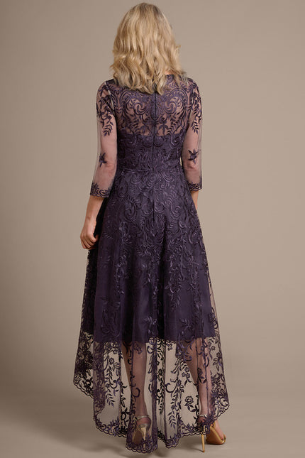 Robe Trapèze Dentelle Violetée - gallery 7