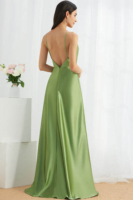 Robe Trapèze Satin Rose Élégante - gallery 2