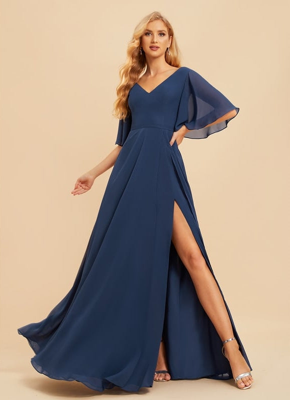 Robe Trapèze Longue Beige Élégante