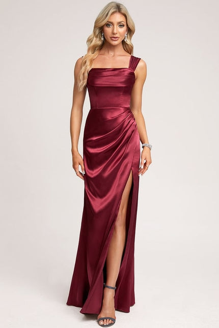 Robe Trapèze Satinée Dorée - gallery 3