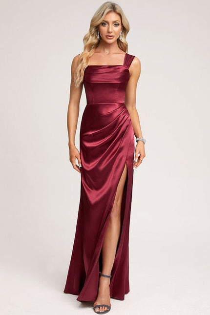Robe Trapèze Satinée Dorée - gallery 3