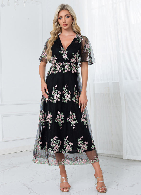 Robe Trapèze Florale Chic