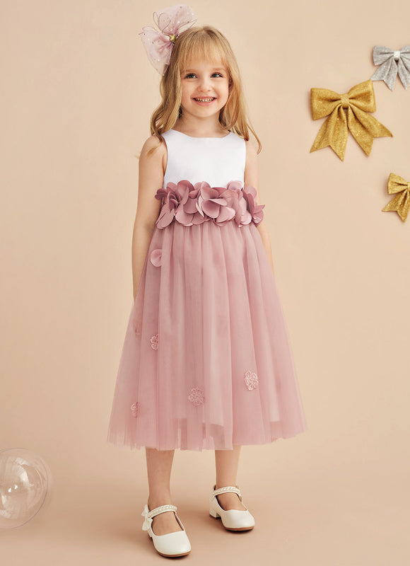 Robe Trapèze Fleur De Satin