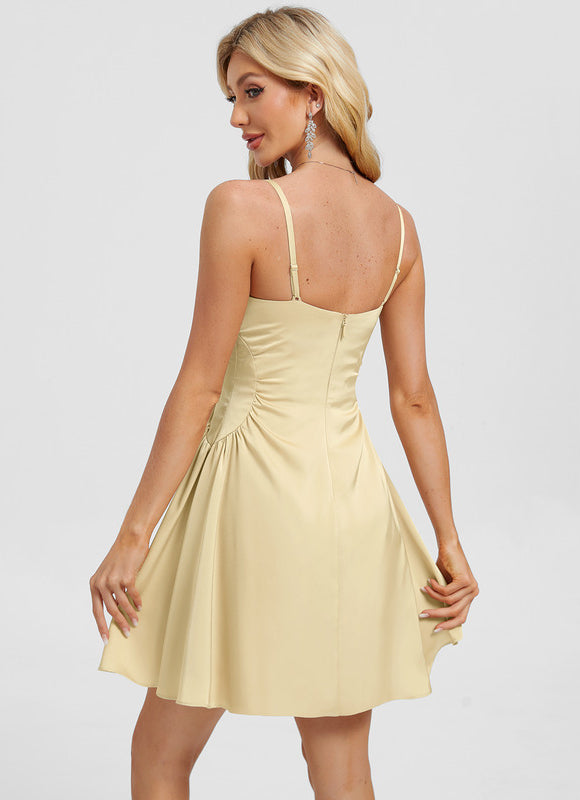 Robe Trapèze Satinée Épure - gallery 1