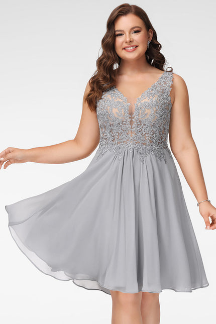 Robe Trapèze Valse De Mousseline - gallery 5