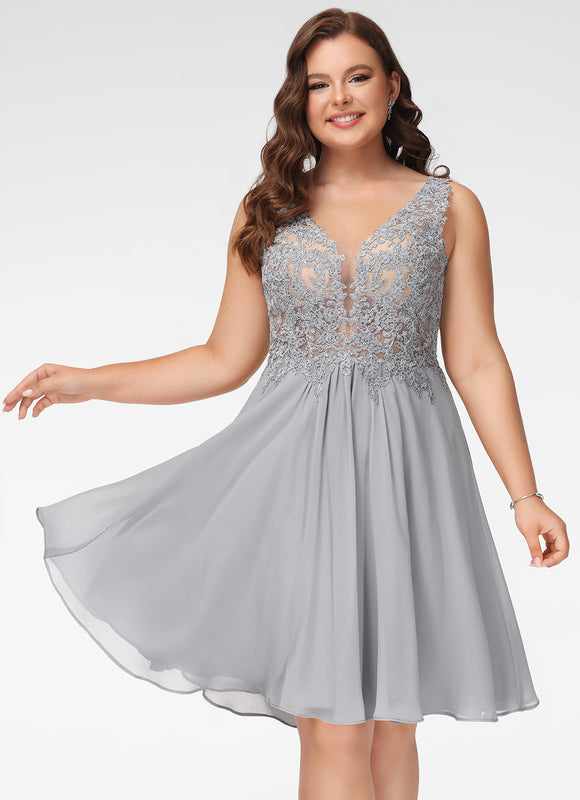 Robe Trapèze Valse De Mousseline - gallery 5