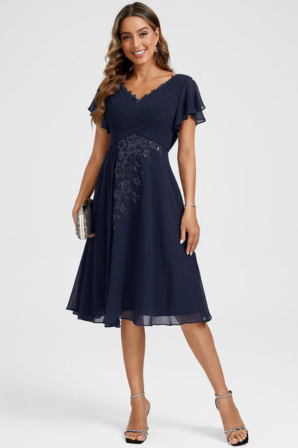 Robe Trapèze Élégance Marine - gallery 2