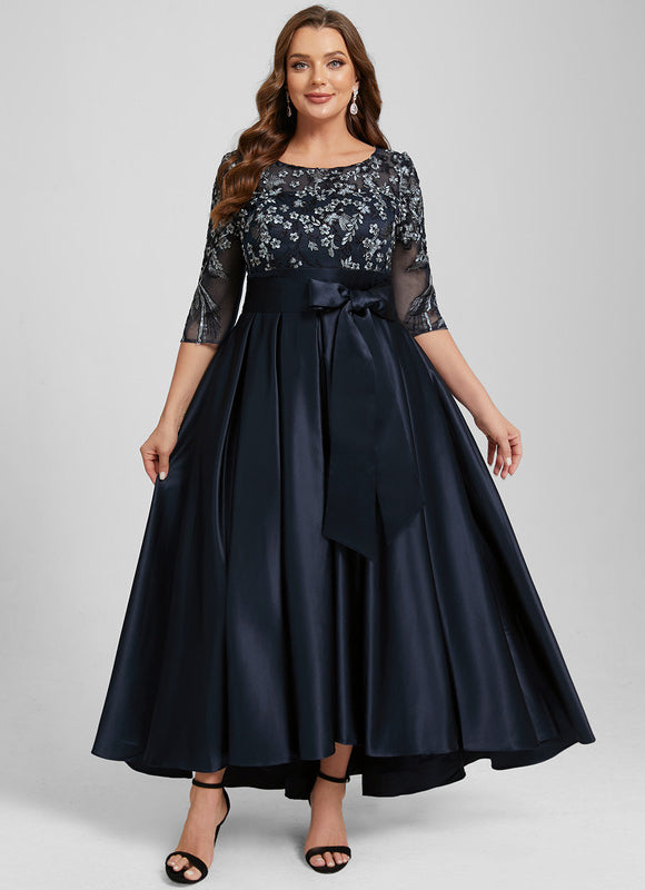 Robe Trapèze Satin Nuit - gallery 8