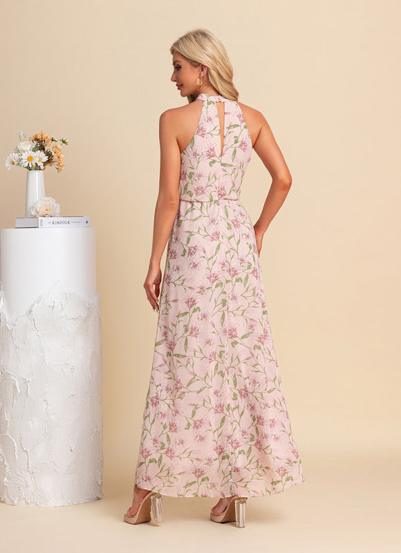 Robe Trapèze Éclat Floral Rose - gallery 2