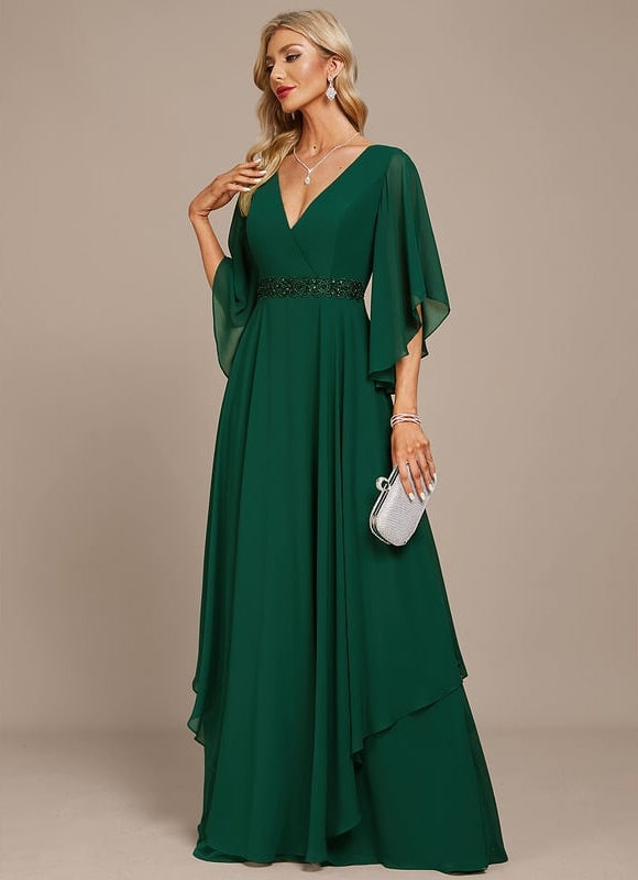 Robe Trapèze Émeraude Envolée - gallery 2