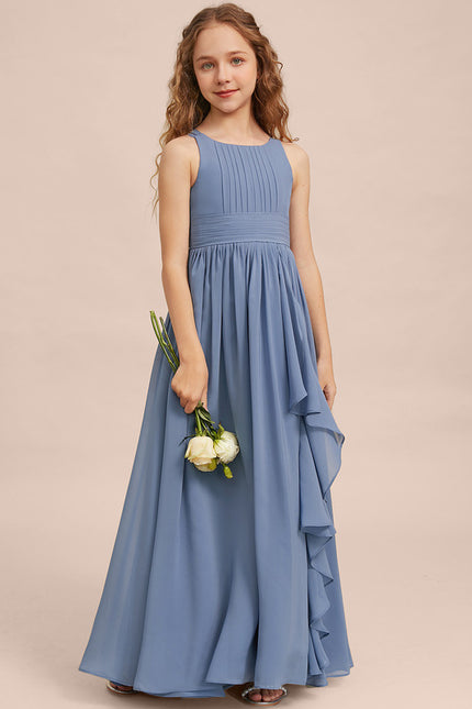 Robe Trapèze Bleu Doux Éclat - gallery 5