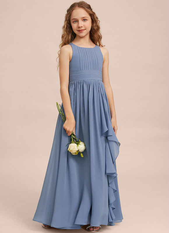 Robe Trapèze Bleu Doux Éclat - gallery 5