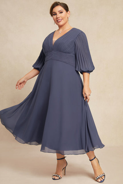 Robe Trapèze Chiffon Élégante - gallery 7