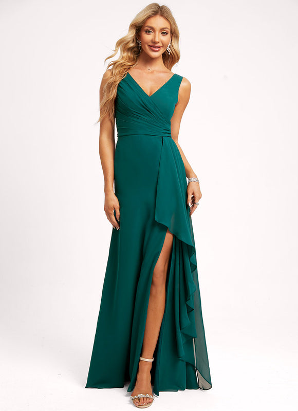 Robe Trapèze Mousseline Fendue