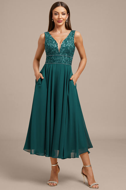 Robe Trapèze Émeraude Chic - gallery 2