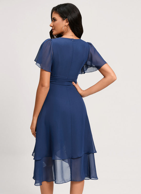 Robe Trapèze Flottante Verte - gallery 1