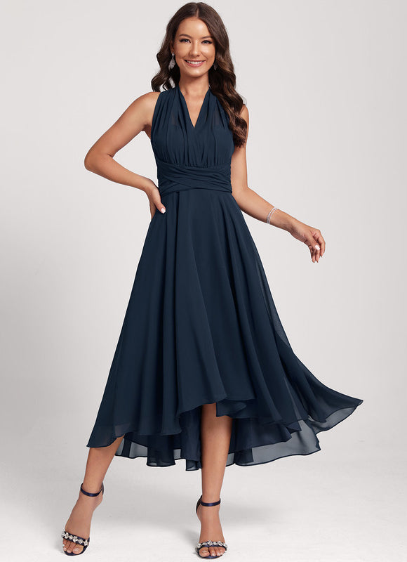 Robe Trapèze Mousseline Émeraude - gallery 2