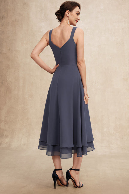 Robe Trapèze Nuit Dentelle Bleu - gallery 7
