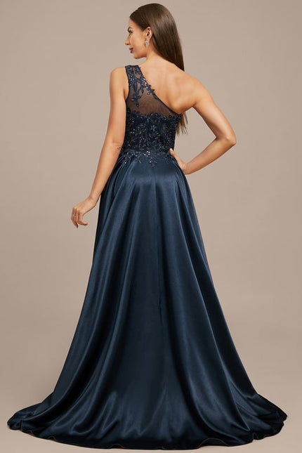 Robe Trapèze Asymétrique Scintillante - gallery 6