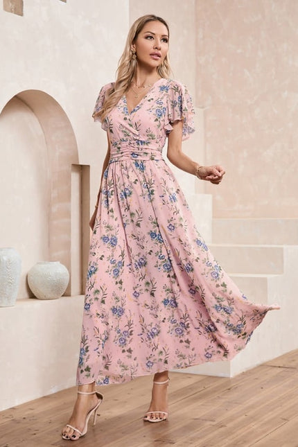 Robe Trapèze Fleurie Nuit - gallery 9