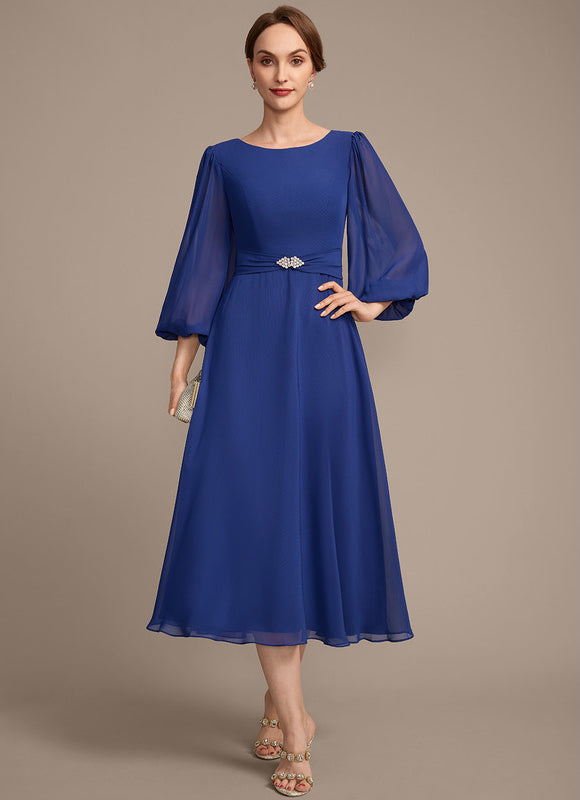 Robe Trapèze Chic Cristal Plissé