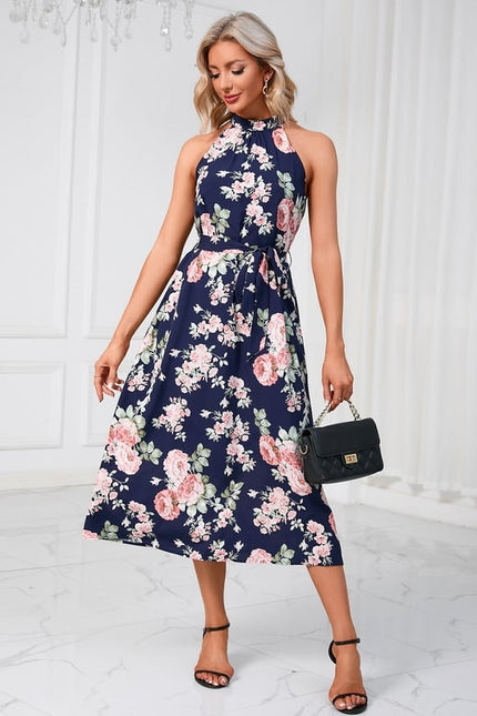 Robe Trapèze Élégance Tropicale - gallery 7