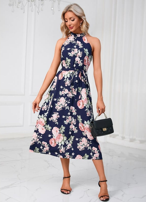 Robe Trapèze Élégance Tropicale - gallery 7