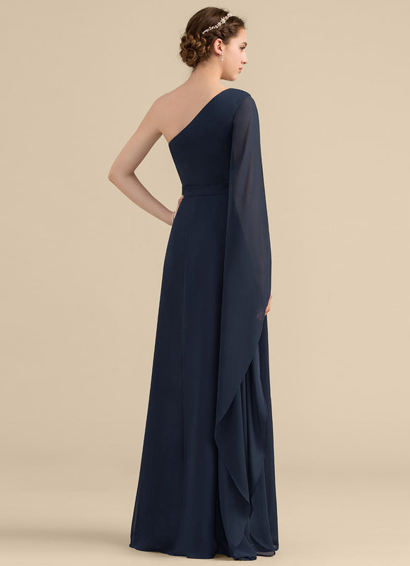 Robe Trapèze Asymétrique Beige - gallery 4