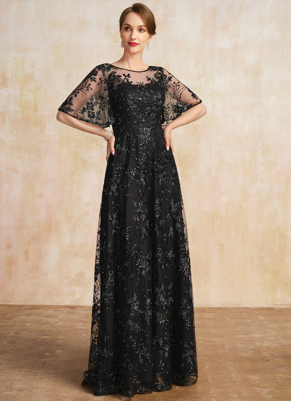 Robe Trapèze Noire Pailletée - gallery 3