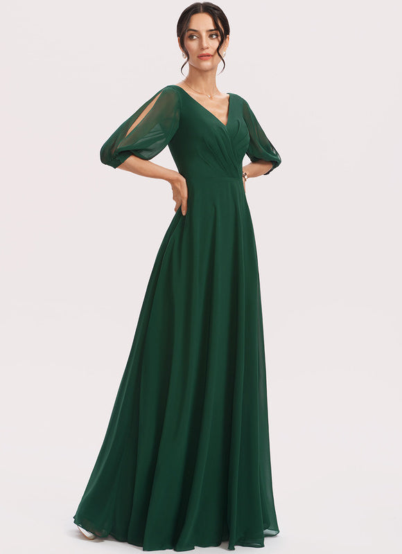 Robe Trapèze Mousseline Fendue - gallery 4