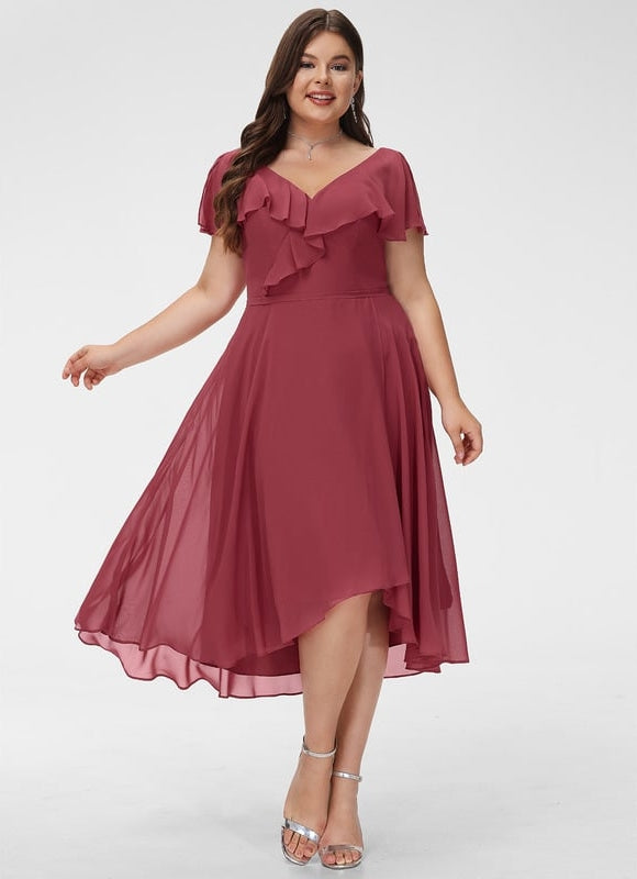 Robe Trapèze Fluide Asymétrique - gallery 5
