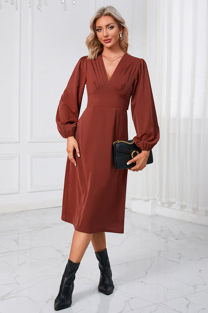 Robe Trapèze Chocolat Satinée