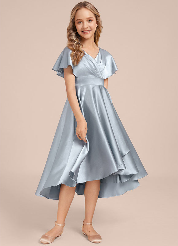 Robe Trapèze Satin Ciel - gallery 4