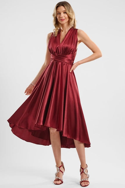 Robe Trapèze Satin Raffiné - gallery 9