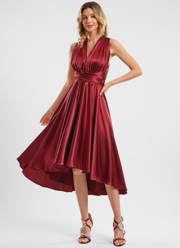 Robe Trapèze Satin Raffiné - gallery 9
