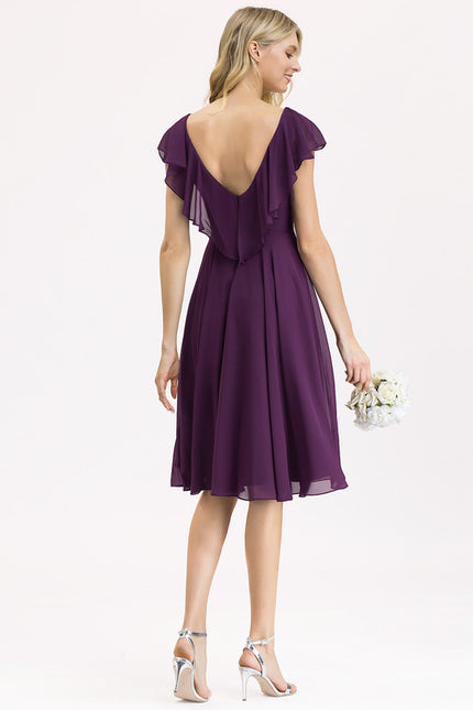 Robe Trapèze Bleu Vaporeux Chic - gallery 5