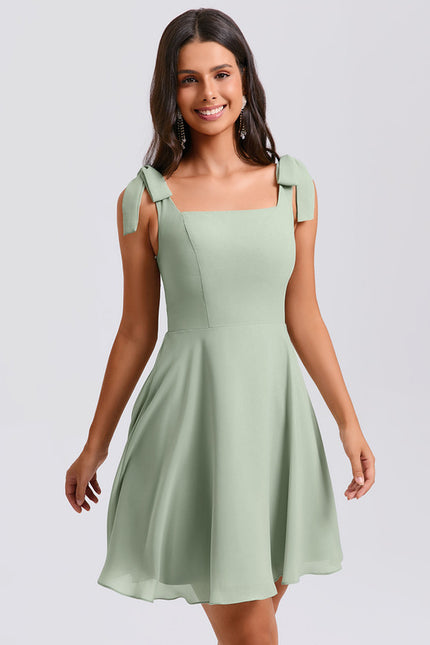 Robe Trapèze Émeraude Douce - gallery 2