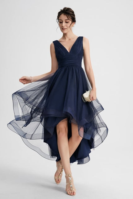 Robe Trapèze Bleue Marine Festive - gallery 2