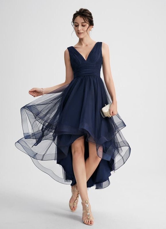 Robe Trapèze Bleue Marine Festive - gallery 2