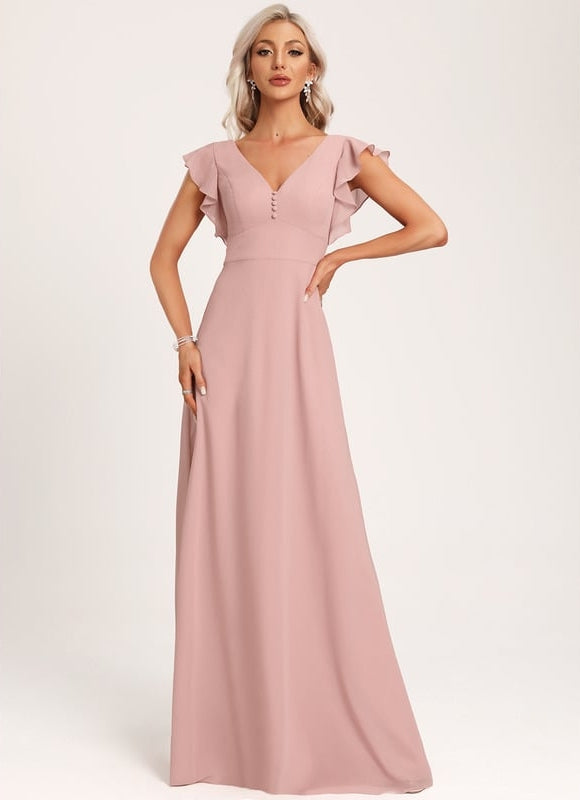 Robe Trapèze Mousseline Fendue - gallery 3