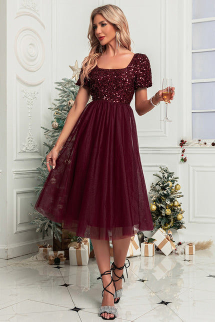 Robe Trapèze Rubis Lumineux - gallery 3