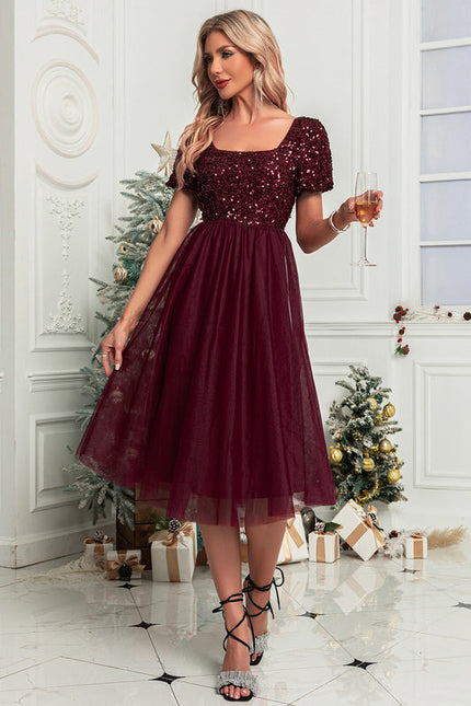 Robe Trapèze Rubis Lumineux - gallery 3