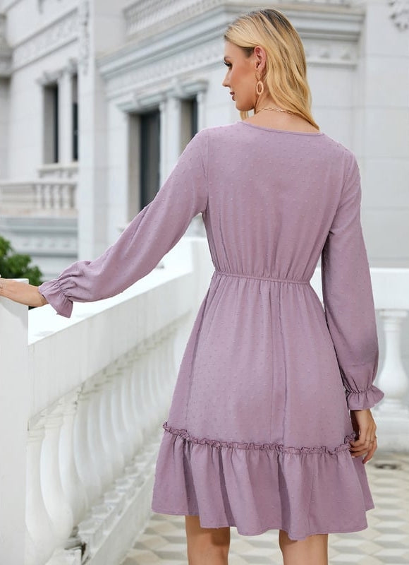 Robe Trapèze Dentelle Marine - gallery 4