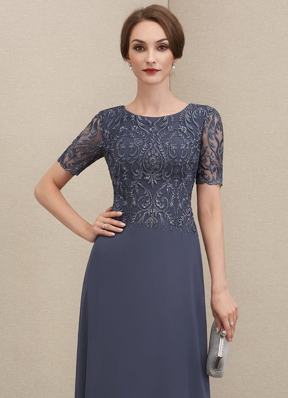 Robe Trapèze Élégance Marine Brodée - gallery 2