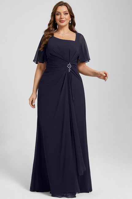 Robe Trapèze Chiffon Sophistiquée - gallery 9